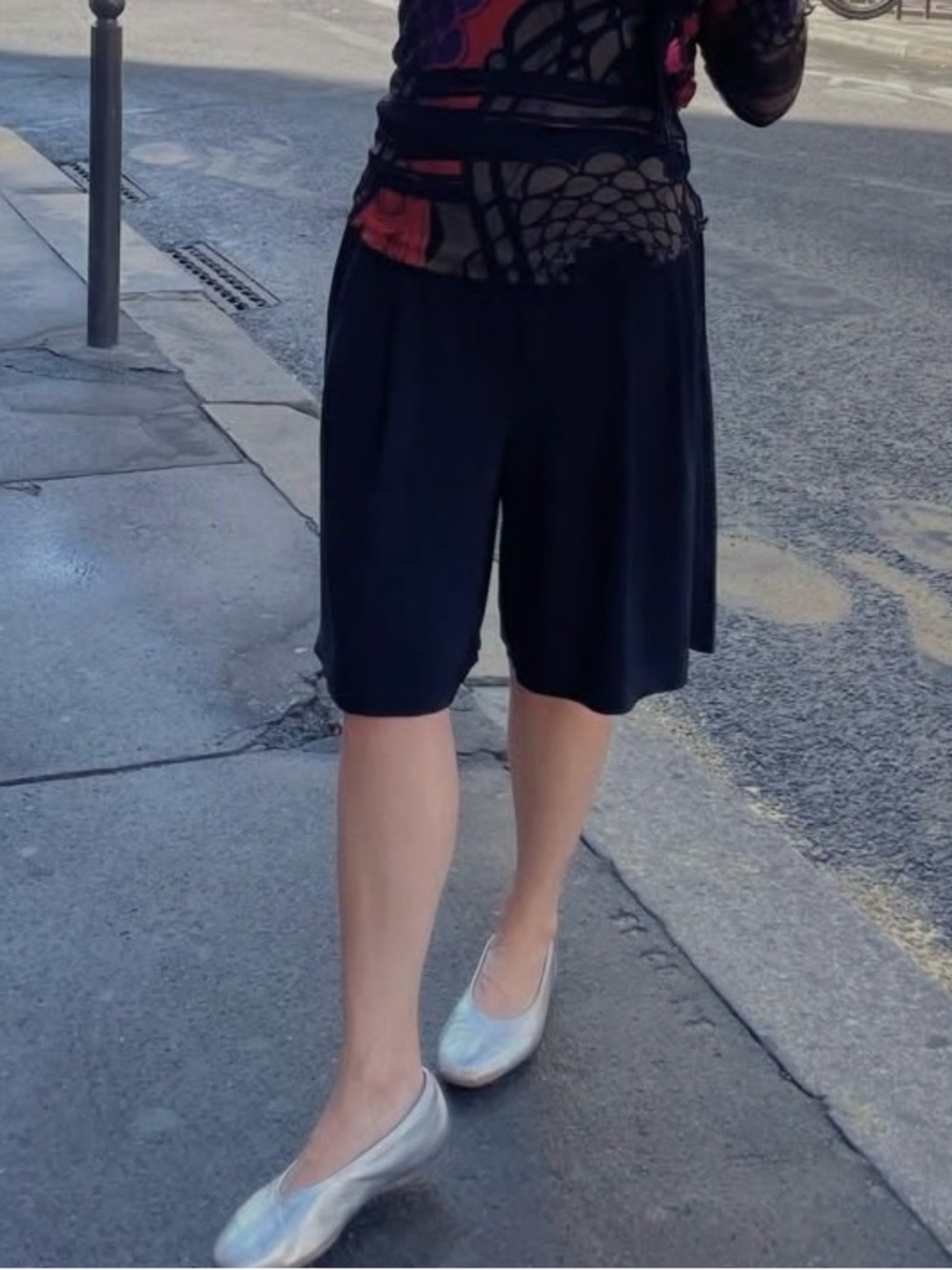 Norma Kamali Pleat Bermuda Shorts